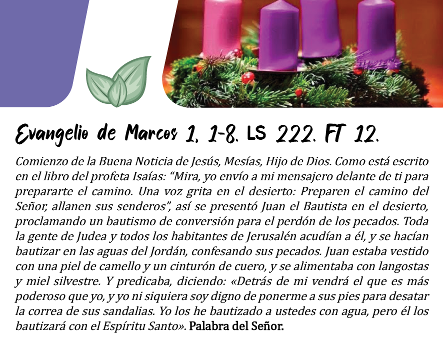 ECOEVANGELIO 2DO DOMINGO DE ADVIENTO 10/DIC/23