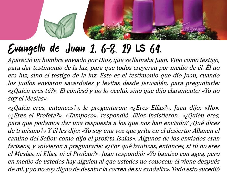 ECOEVANGELIO 3ER DOMINGO DE ADVIENTO 17/DIC/23