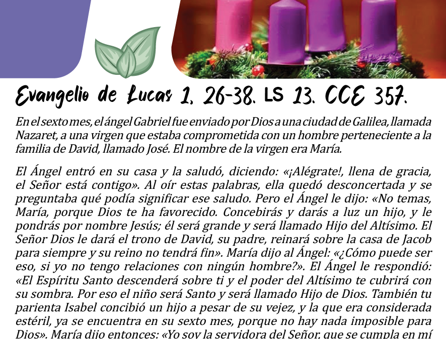 ECOEVANGELIO 4TO DOMINGO DE ADVIENTO 24/DIC/23