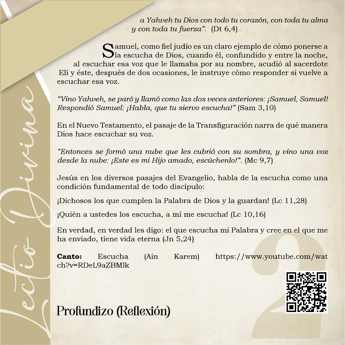 LECTIO DIVINA SEMANA 13